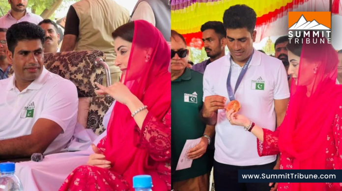CM Punjab Maryam Nawaz Gifts Rs100 Million and Car to Arshad Nadeem for Gold Medal Win CM Punjab Maryam Nawaz Gifts Rs100 Million and Car to Arshad Nadeem for Gold Medal Win
