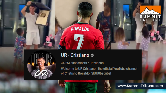 Cristiano Ronaldo Receives Play Button Just One Day After Launching YouTube Channel