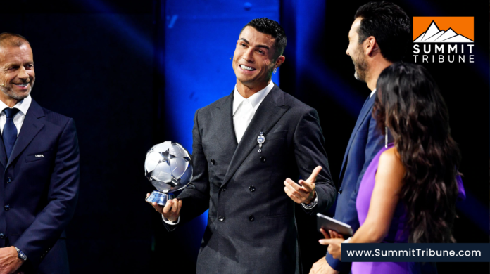 Cristiano Ronaldo receives Prestigious Award as UEFA Champions League Top Scorer Cristiano Ronaldo receives Prestigious Award as UEFA Champions League Top Scorer