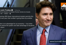 Canadian PM Justin Trudeau to limit International Students Work Permits Canadian PM Justin Trudeau to limit International Students Work Permits